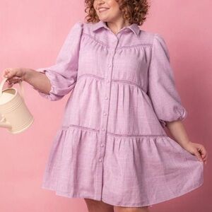 Ivy City Co | Lilac Textured Top | Size 3XL NWT